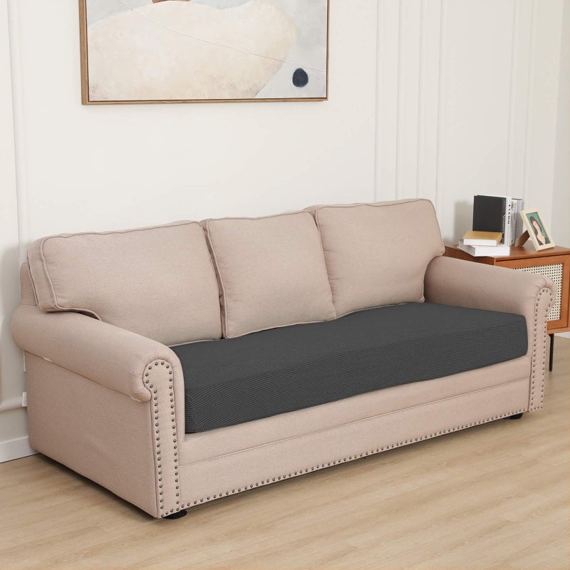 Easy-Going Stretch Cushion Cover Sofa Cushion Furniture Protector Sofa Seat Sofa slipcover Sofa Cover Soft Flexibility with Elastic Bottom(Sofa Cushion, Dark Gray) - Image 2
